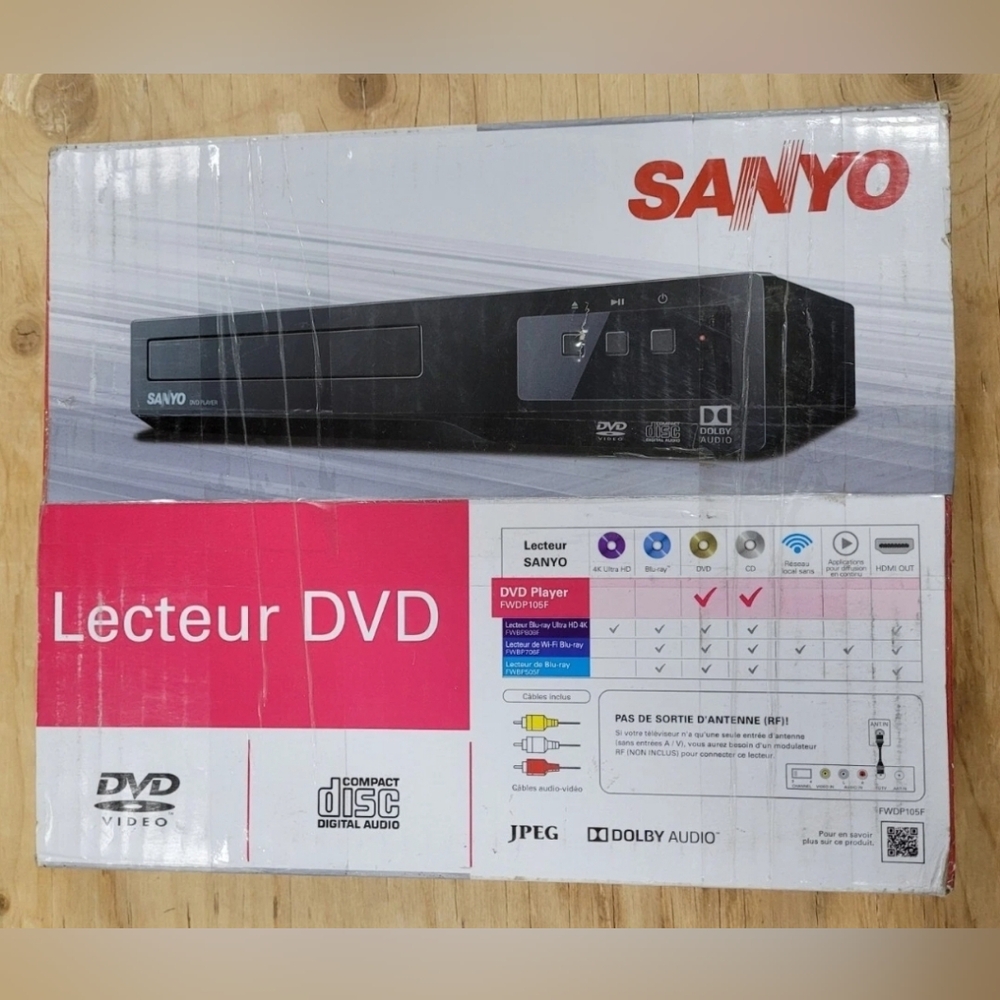 Sanyo DVD Player, Reproductior DVD (FWDP105F B)